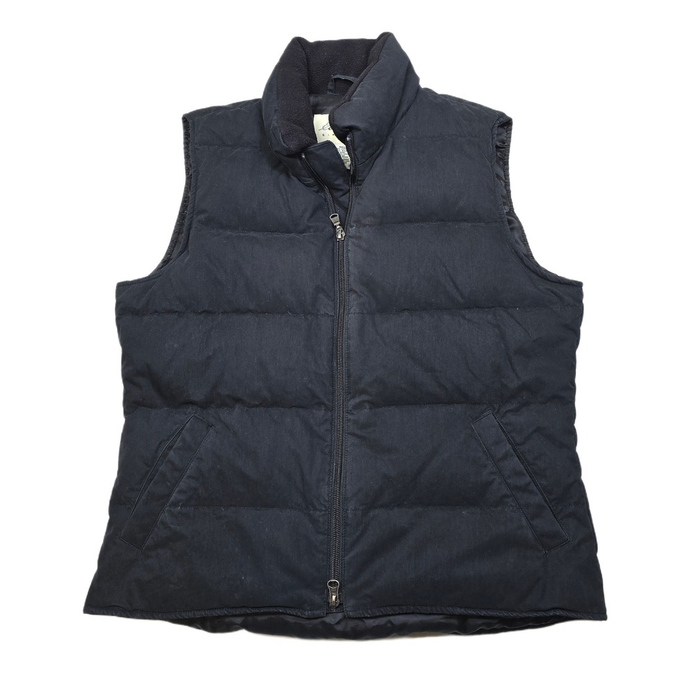 Eddie Bauer Down Puffer Vest Womens Medium Black‎ Full Zip Insulated